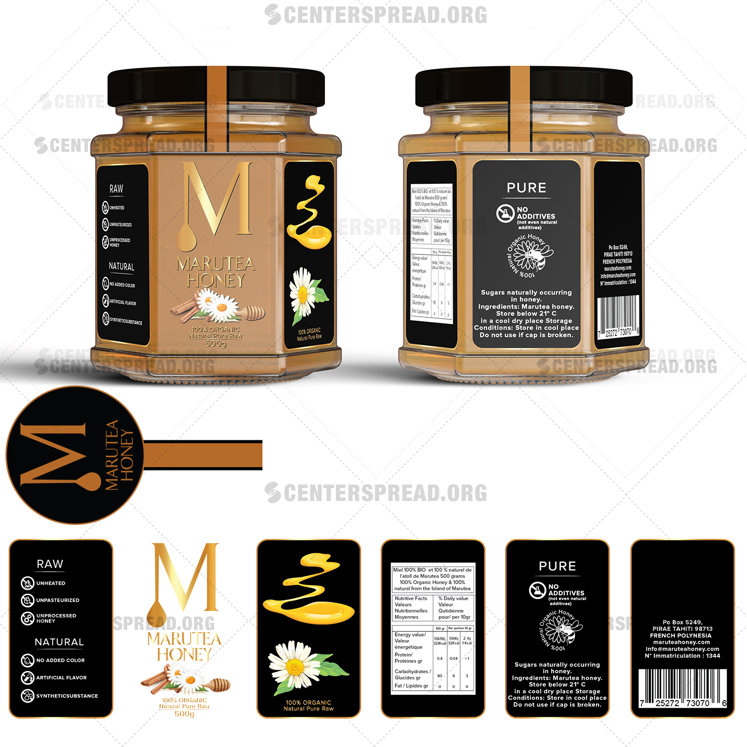 Design Emballage par CENTERSPREAD pour MARUTEA HONEY  | Design #17933186