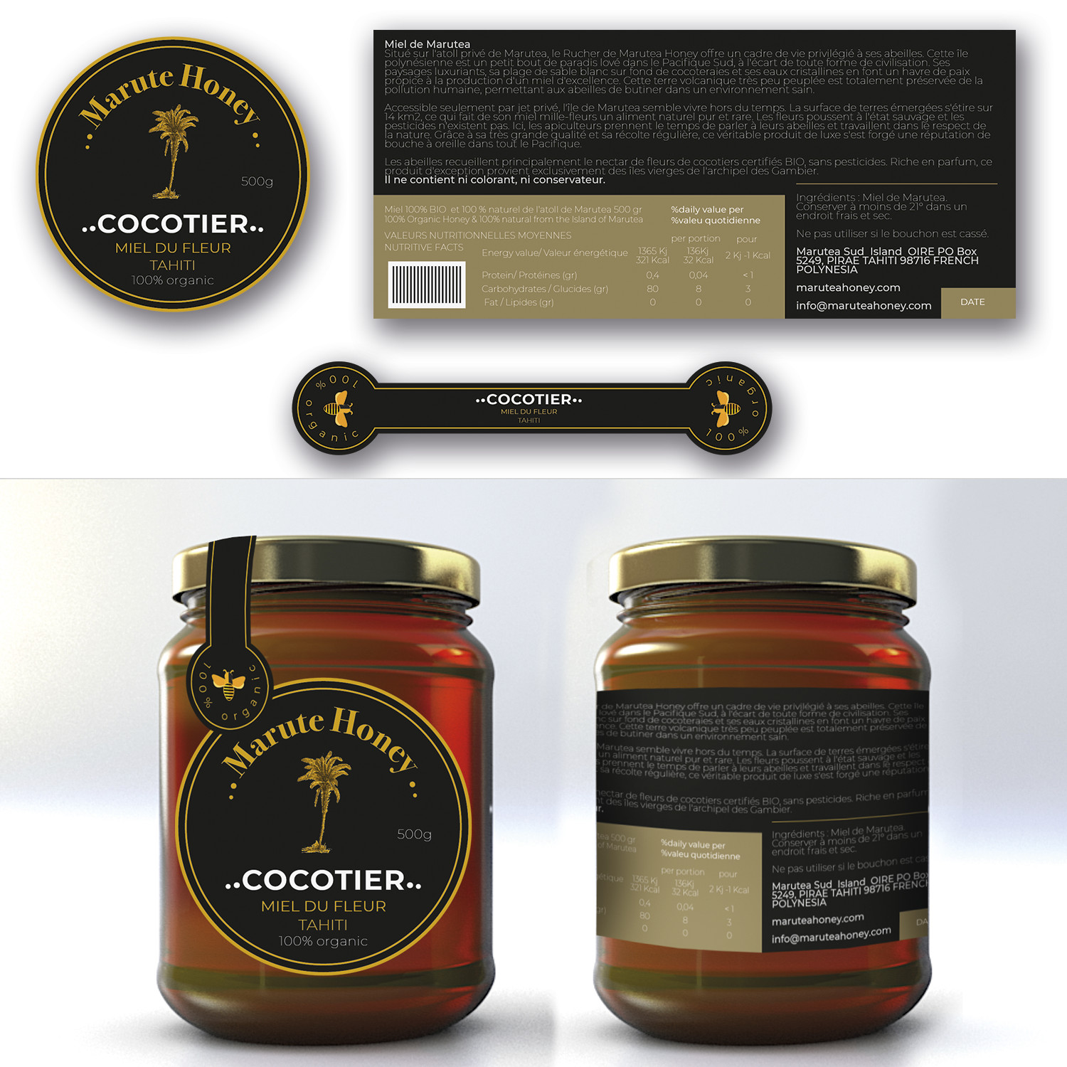 Diseño de Empaque por Alessandro Sapi para MARUTEA HONEY  | Diseño #18103132