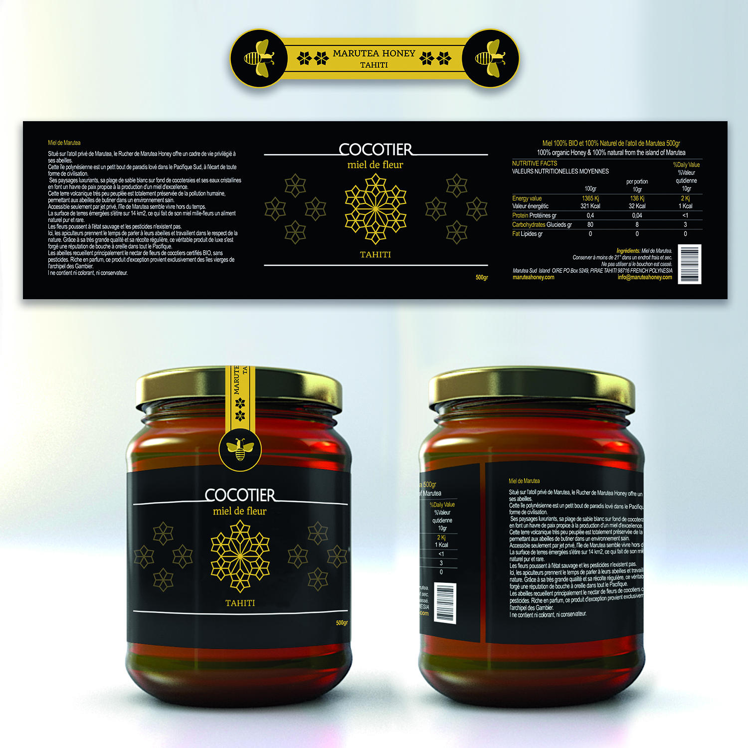 Packaging Design by Andrea.S for MARUTEA HONEY  | Design #18081442