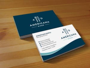 Business Card Design by Creations Box 2015 for americanadiner.com | Design: #17862263