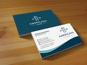 Business Card Design by Creations Box 2015 for americanadiner.com | Design: #17862264
