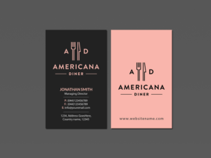 Business Card Design by Creations Box 2015 for americanadiner.com | Design: #17862267