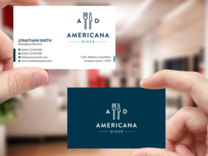 Business Card Design by Creations Box 2015 for americanadiner.com | Design: #17862392