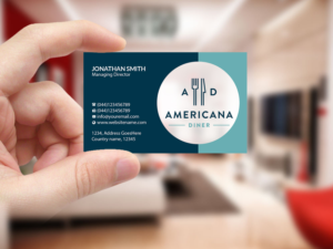 Business Card Design by Creations Box 2015 for americanadiner.com | Design: #17862393