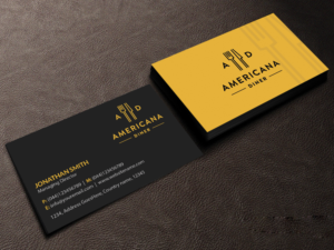 Business Card Design by Creations Box 2015 for americanadiner.com | Design: #17862395