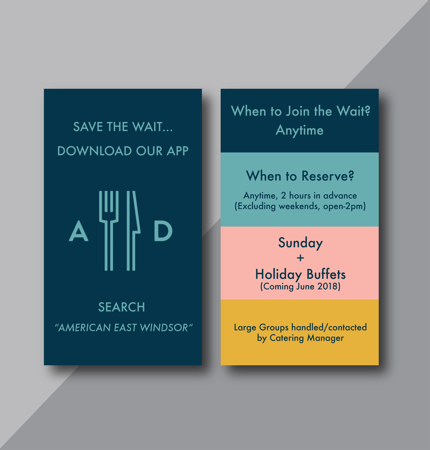 Business Card Design by TracyInspires for americanadiner.com | Design #17860962