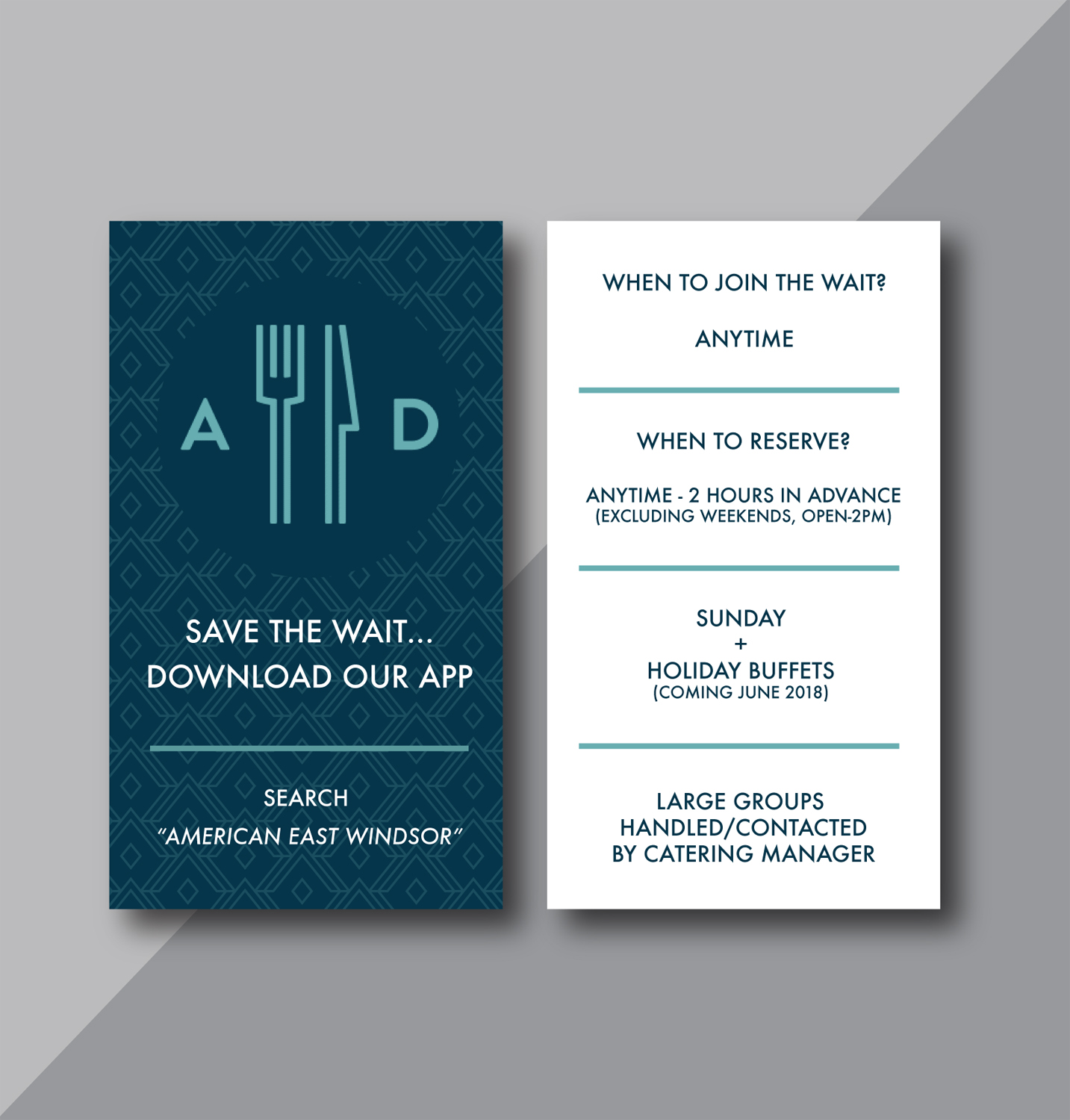 Business Card Design by TracyInspires for americanadiner.com | Design #17861473