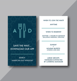 Business Card Design by TracyInspires for americanadiner.com | Design: #17861473