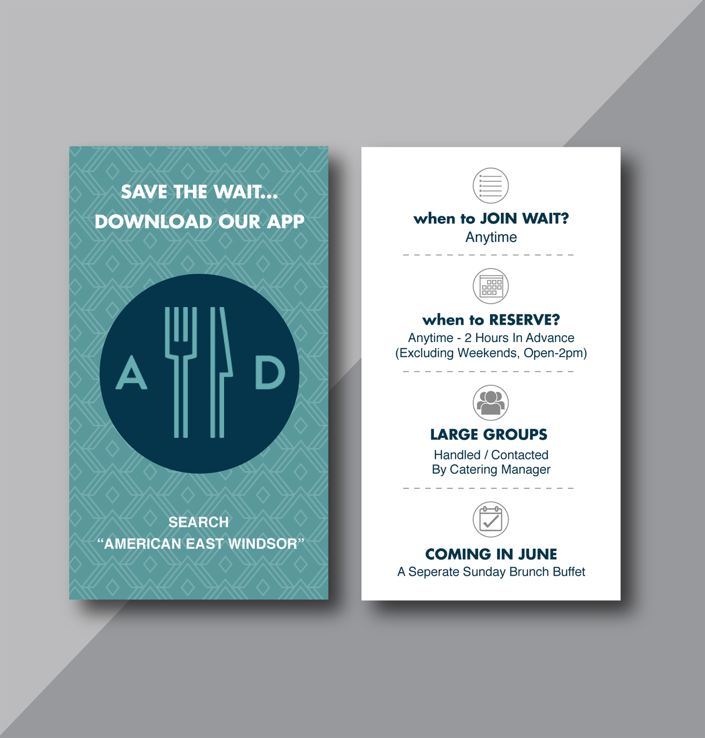Business Card Design by TracyInspires for americanadiner.com | Design #17873511