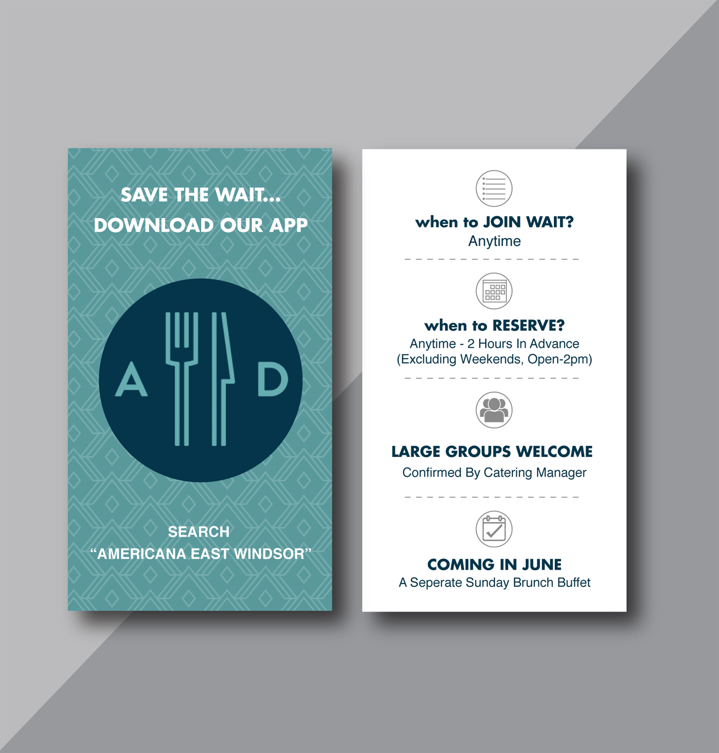 Business Card Design by TracyInspires for americanadiner.com | Design #17873944