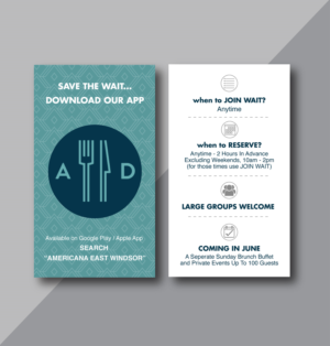 Business Card Design by TracyInspires for americanadiner.com | Design #17874249