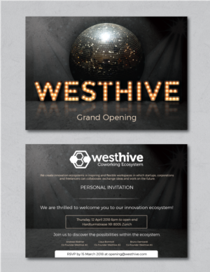 New Coworking Space in Zurich needs Grand Opening Invitation Card Design | Card Design by alex989