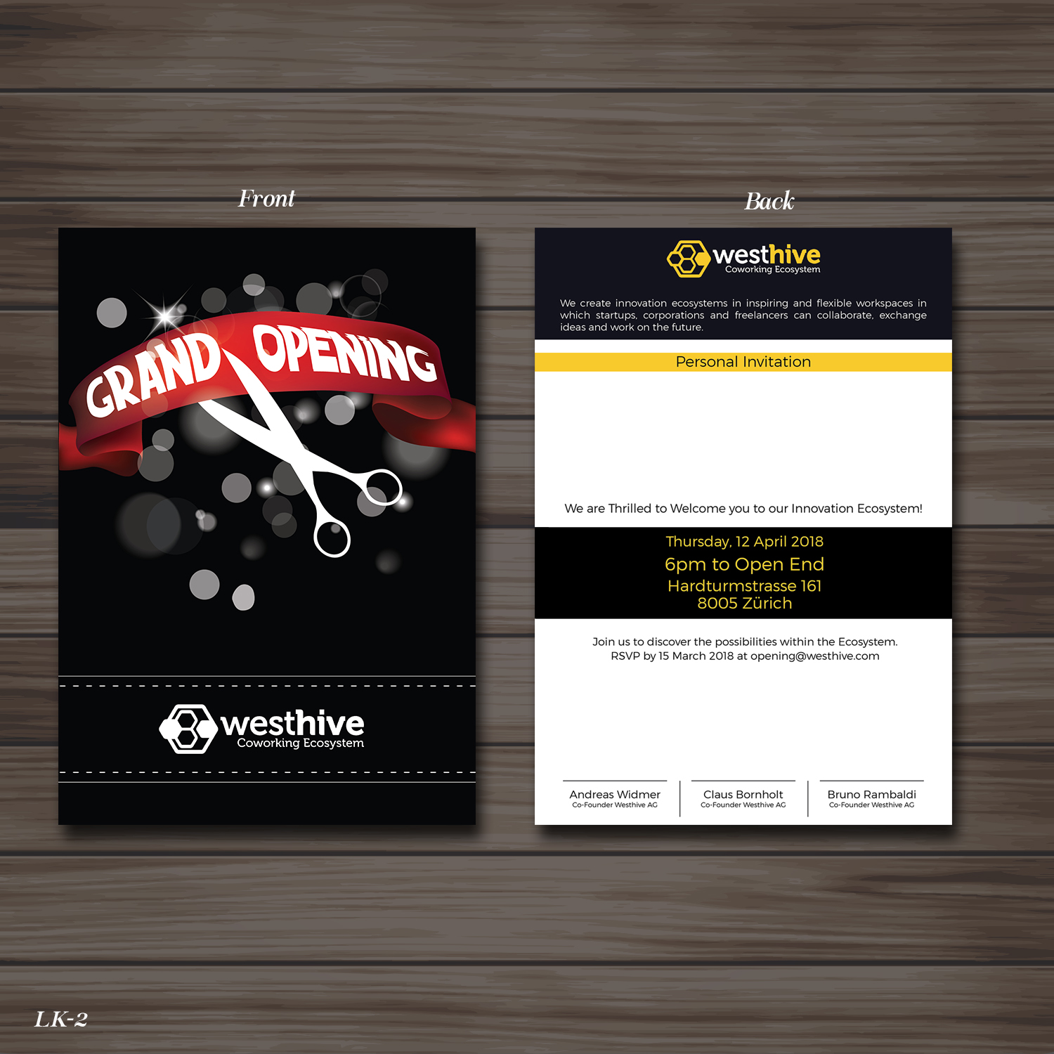 modern professional office card design for a company by