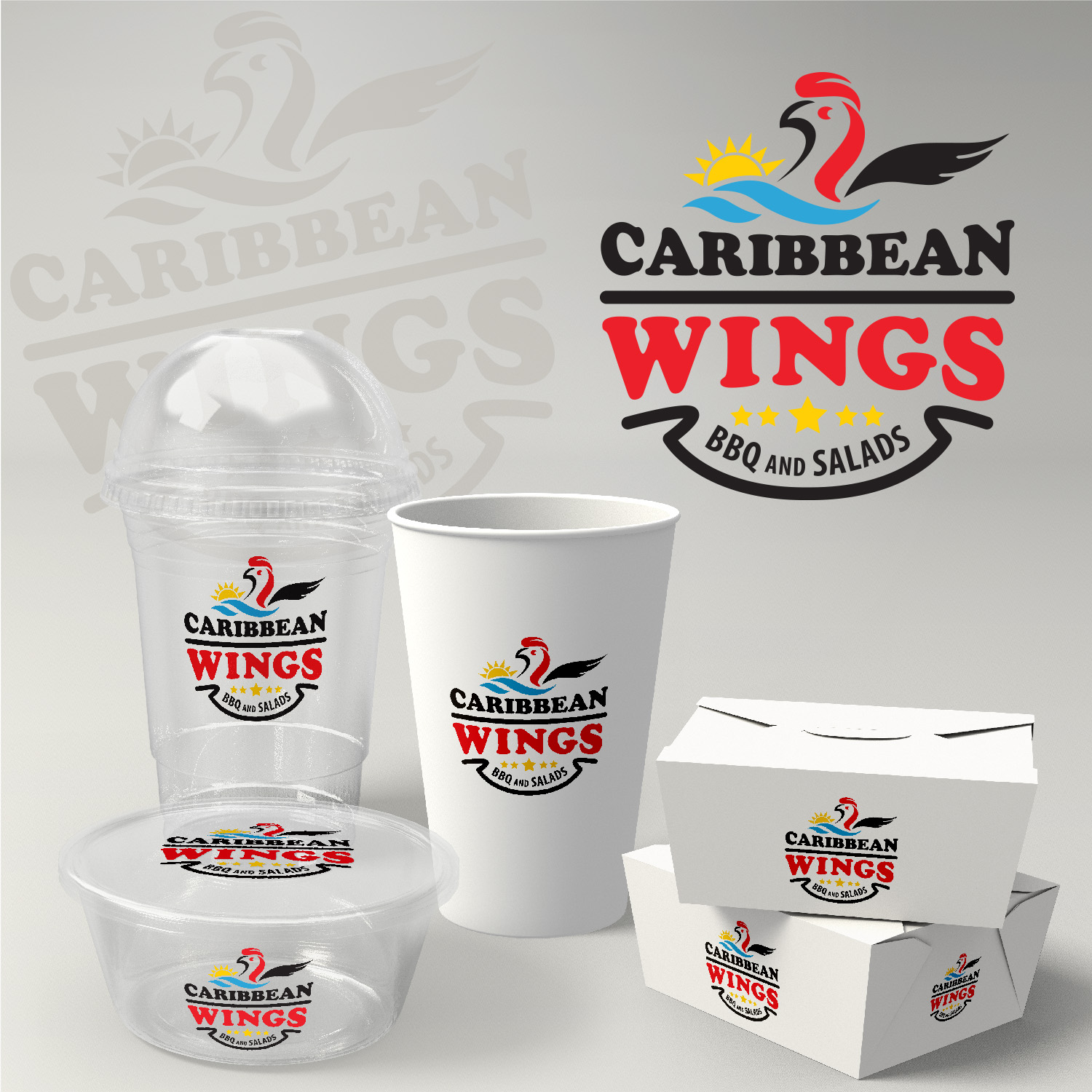 Logo Design by Happy Fish Creations for Caribbean Wings | Design #17856510