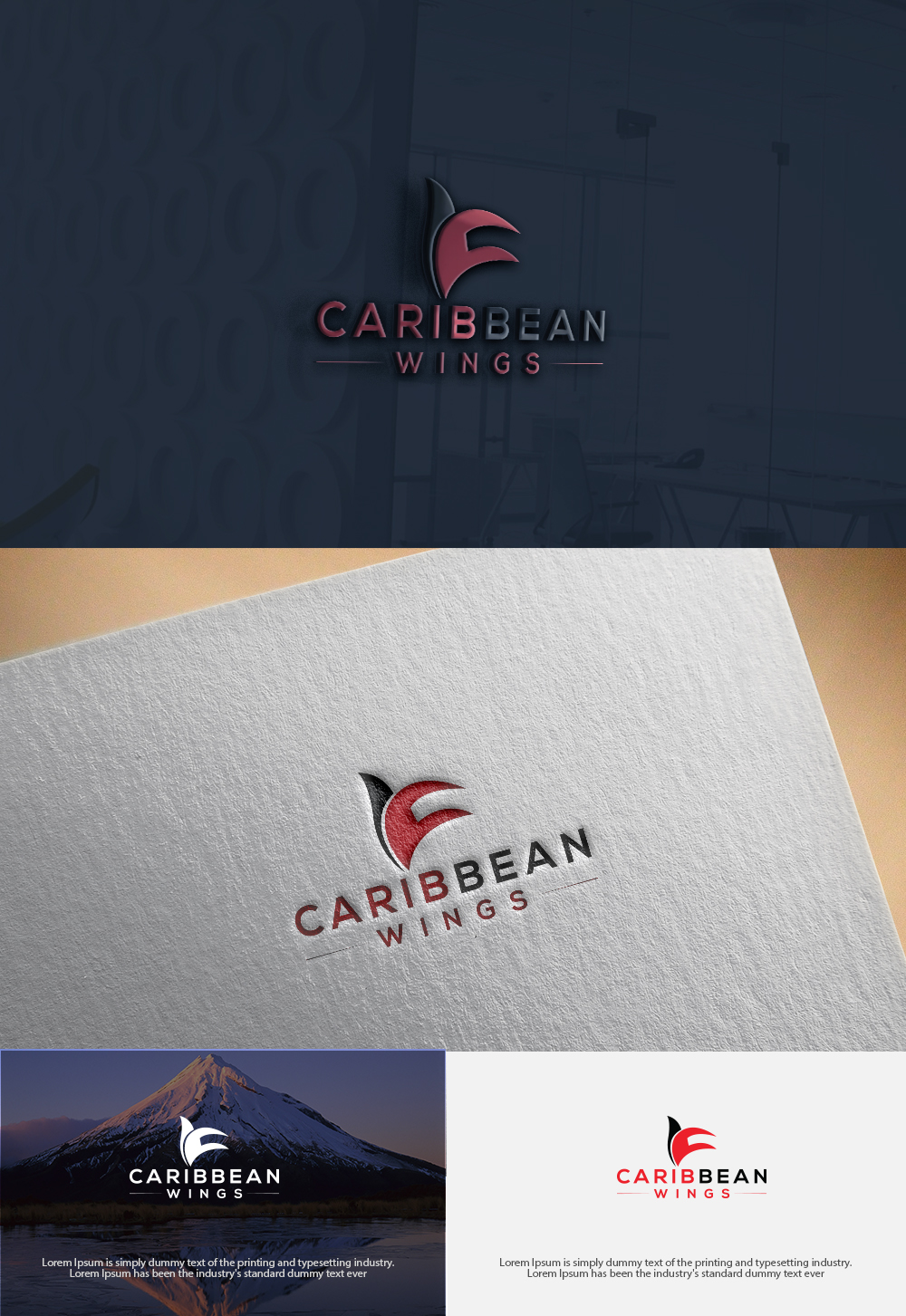 Logo Design by dr ghulam mustafa sahab for Caribbean Wings | Design #17863098
