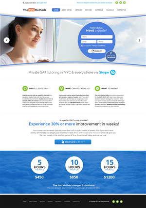 "The 800 Method" Tutoring Company Needs Website Makeover & Logo