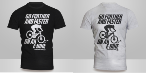 Cool E-Bike T-shirt Design that's a bit fun  | T-shirt Design by Kero