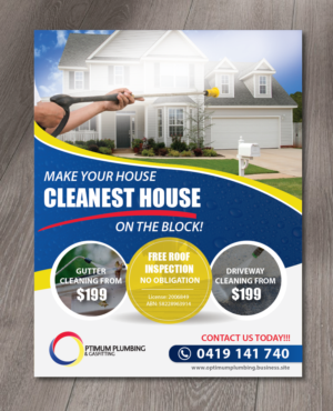 Flyer Design by alex989 for Optimum Plumbing & Gasfitting | Design: #17886669