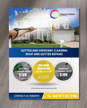 Flyer Design by alex989 for Optimum Plumbing & Gasfitting | Design: #17889730