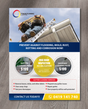 Flyer Design by alex989 for Optimum Plumbing & Gasfitting | Design: #17895724
