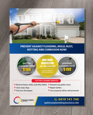 Flyer to advertise gutter cleaning throughout the Autumn and winter monthss | Design de Flyer par alex989