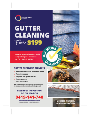 Flyer to advertise gutter cleaning throughout the Autumn and winter monthss | Design de Flyer par Alexandar