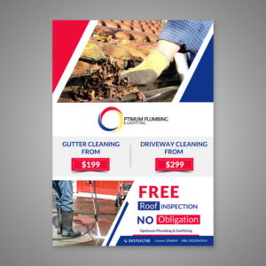 Flyer Design by creative.bugs for Optimum Plumbing & Gasfitting | Design: #17888917