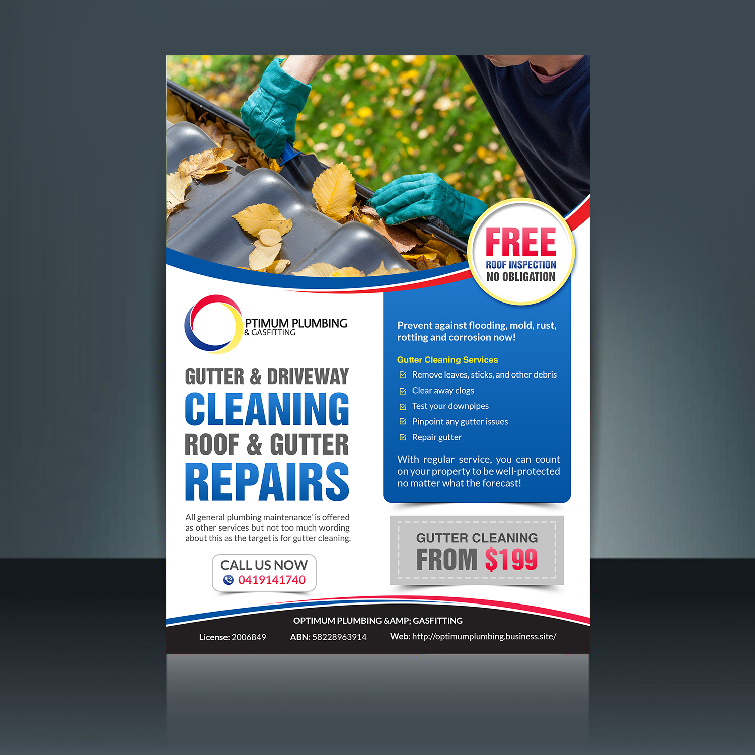 Flyer Design by creative.bugs for Optimum Plumbing & Gasfitting | Design #17896408