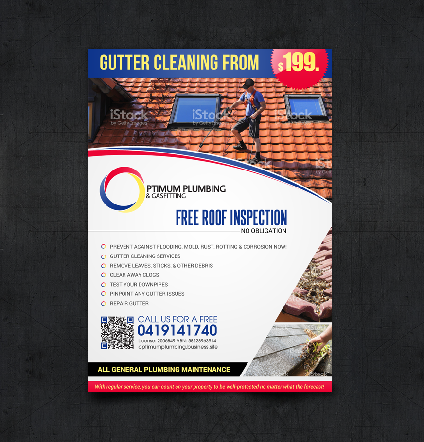 Flyer Design by chandrayaan.creative for Optimum Plumbing & Gasfitting | Design #17923807