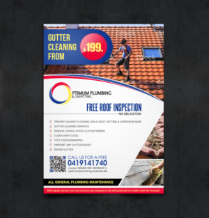 Flyer to advertise gutter cleaning throughout the Autumn and winter monthss | Design de Flyer par chandrayaan.creative