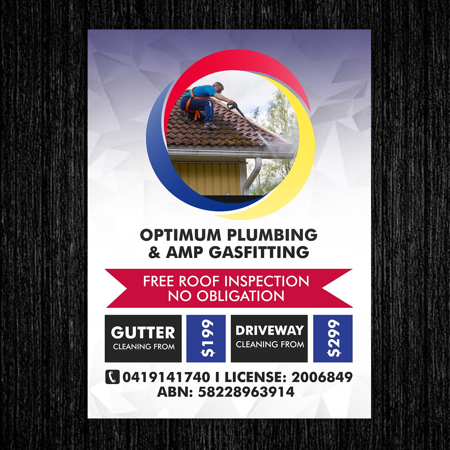 Design de Flyer par TuktukiShree pour Optimum Plumbing & Gasfitting | Design #17891654