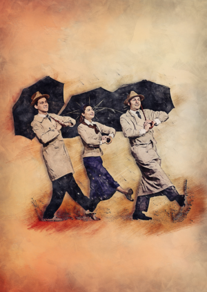 Create a Singin' in the Rain (stage musical) artwork design for posters, flyers, mailings, etc. | Diseño de Póster por selador.si