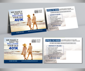 Postkarten-Design von Designers Hub für Timothy Hayes Financial & Ins. Services, Inc. | Design: #17894653