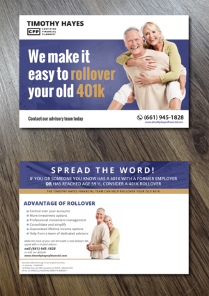 Postkarten-Design von Alexandar für Timothy Hayes Financial & Ins. Services, Inc. | Design: #18408493