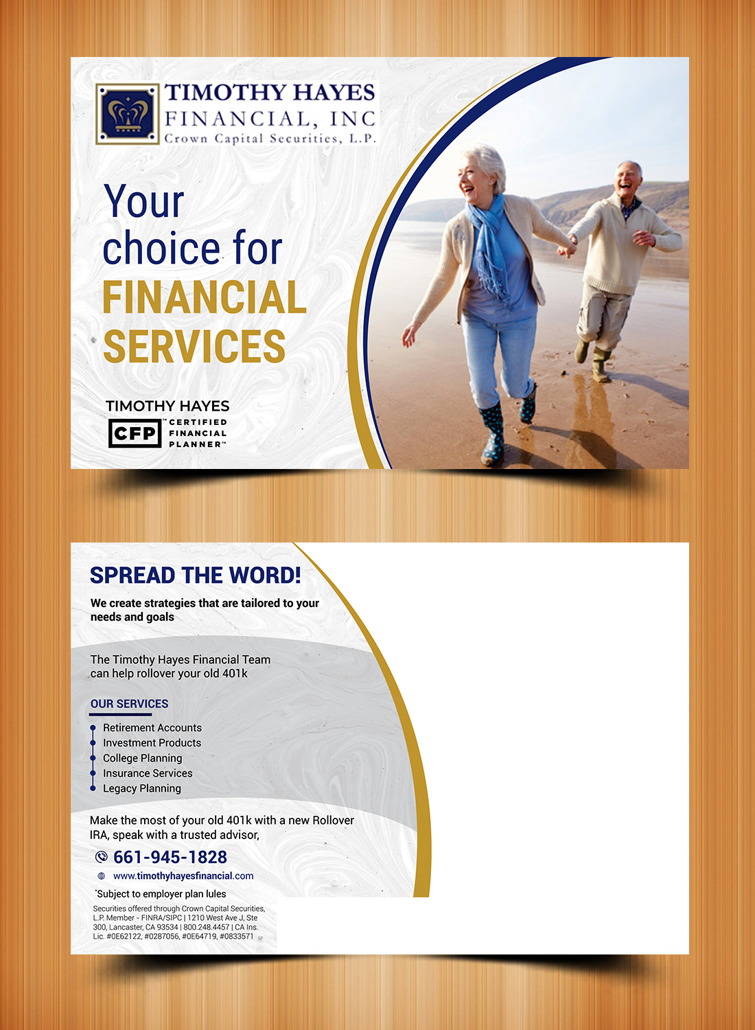 Postcard Design by ecorokerz for Timothy Hayes Financial & Ins. Services, Inc. | Design #17904827