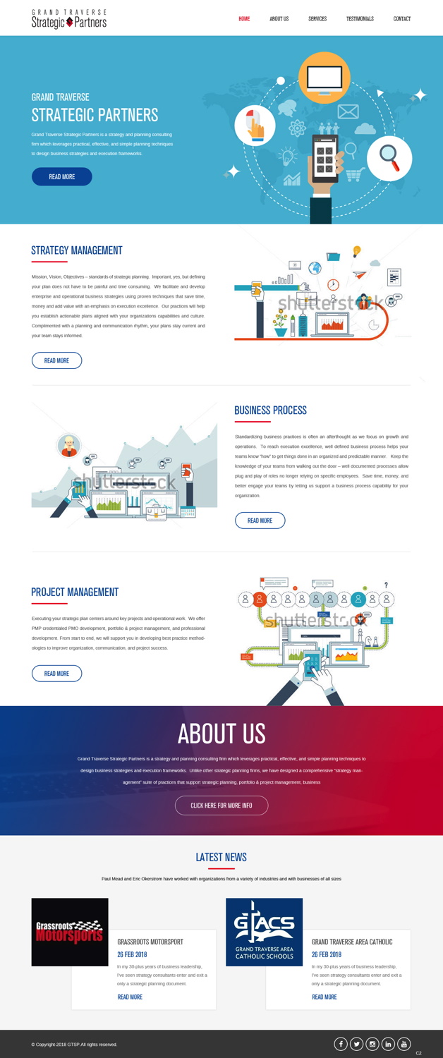 Web Design by pb for Grand Traverse Strategic Partners | Design #17907256