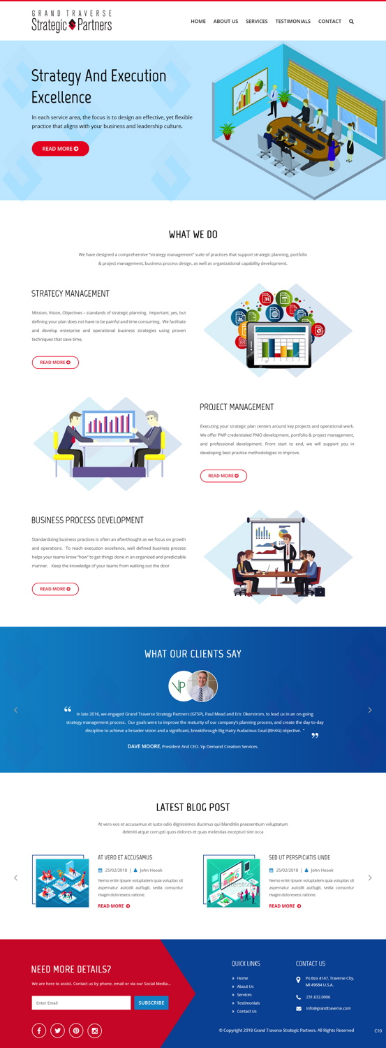 Web Design by pb for Grand Traverse Strategic Partners | Design #17907258