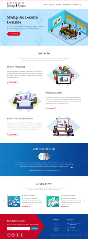 Web Design by pb for Grand Traverse Strategic Partners | Design: #17907258