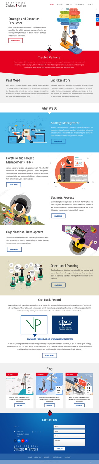 Web Design by pb for Grand Traverse Strategic Partners | Design #17907269