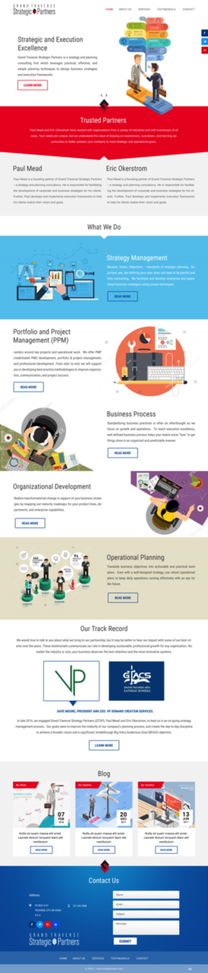 Web Design by pb for Grand Traverse Strategic Partners | Design: #17907269