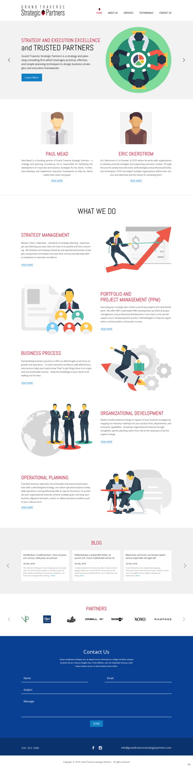 Web Design by pb for Grand Traverse Strategic Partners | Design #17915960