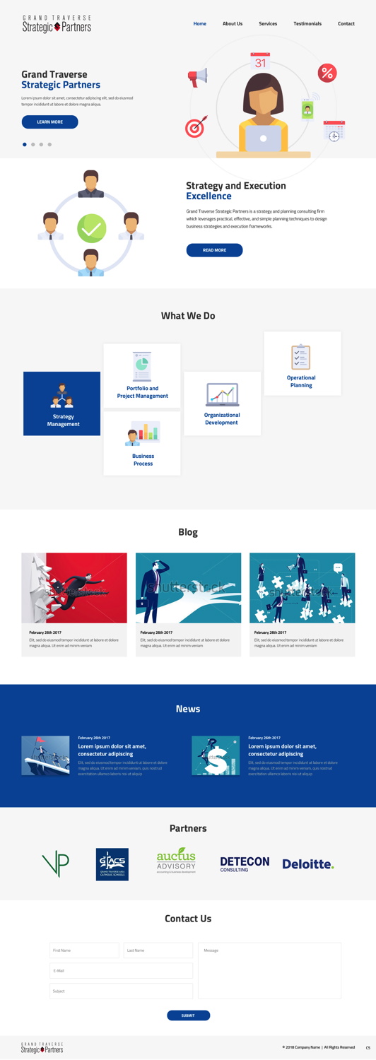 Web Design by pb for Grand Traverse Strategic Partners | Design #17915961