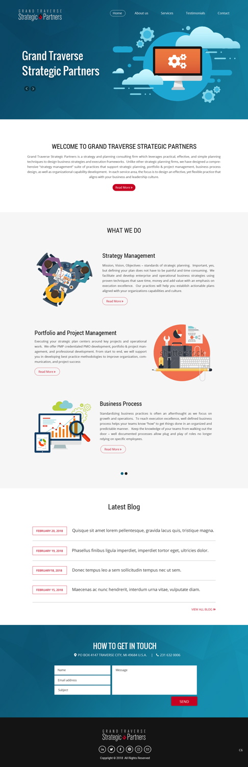 Web Design by pb for Grand Traverse Strategic Partners | Design #17915962