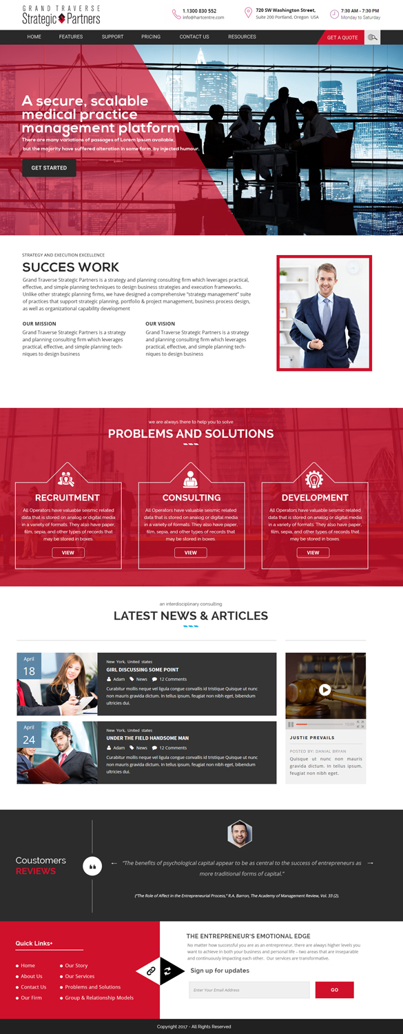 Web Design by Xclusive Designers for Grand Traverse Strategic Partners | Design #17905020