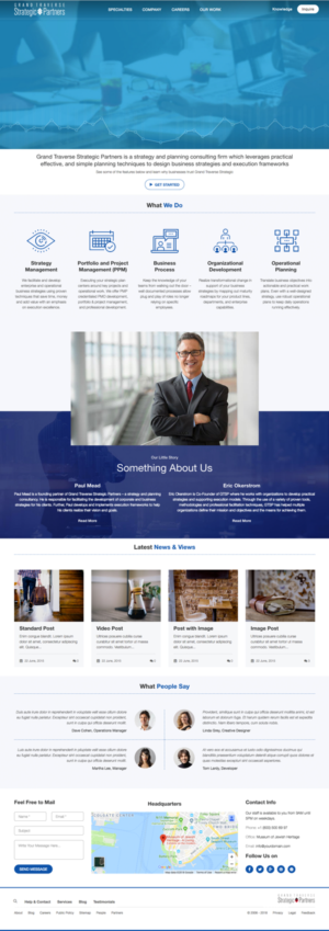 Web Design by cCopilot for Grand Traverse Strategic Partners | Design: #17897819