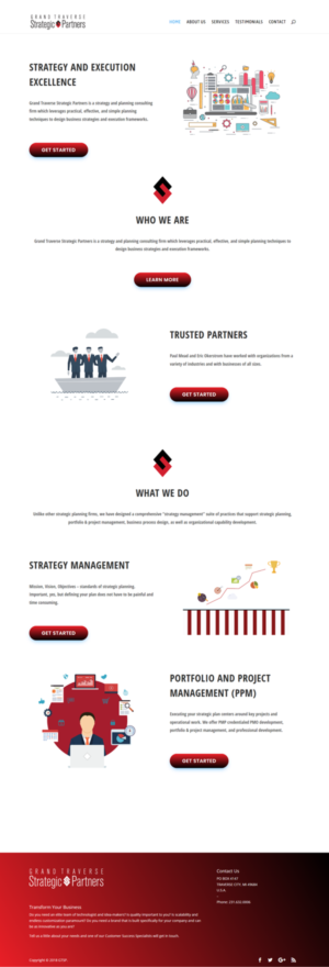 Website for Strategy and proejct Management Business Advisory Firm | Web Design by CharaFathimalil