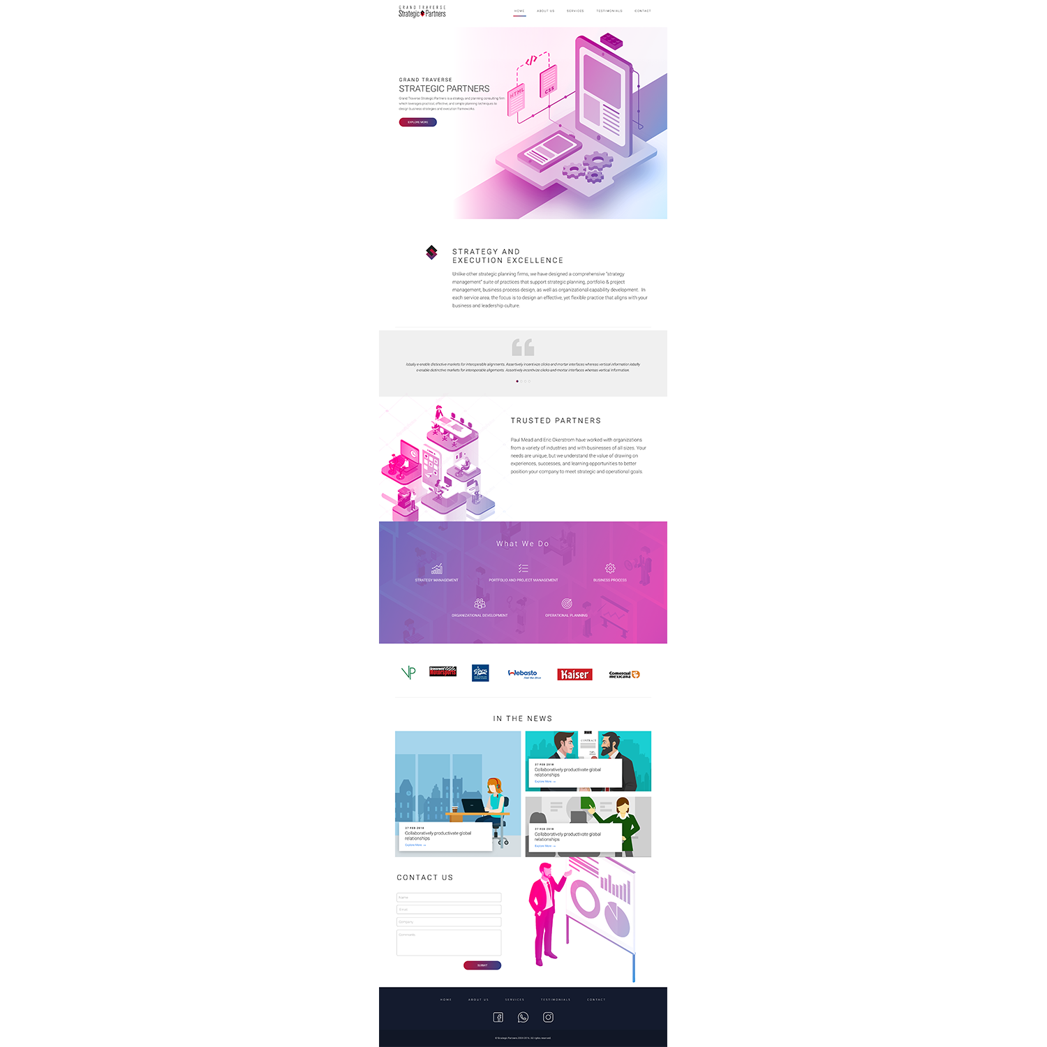Web Design by Aidem Media for Grand Traverse Strategic Partners | Design #17930243