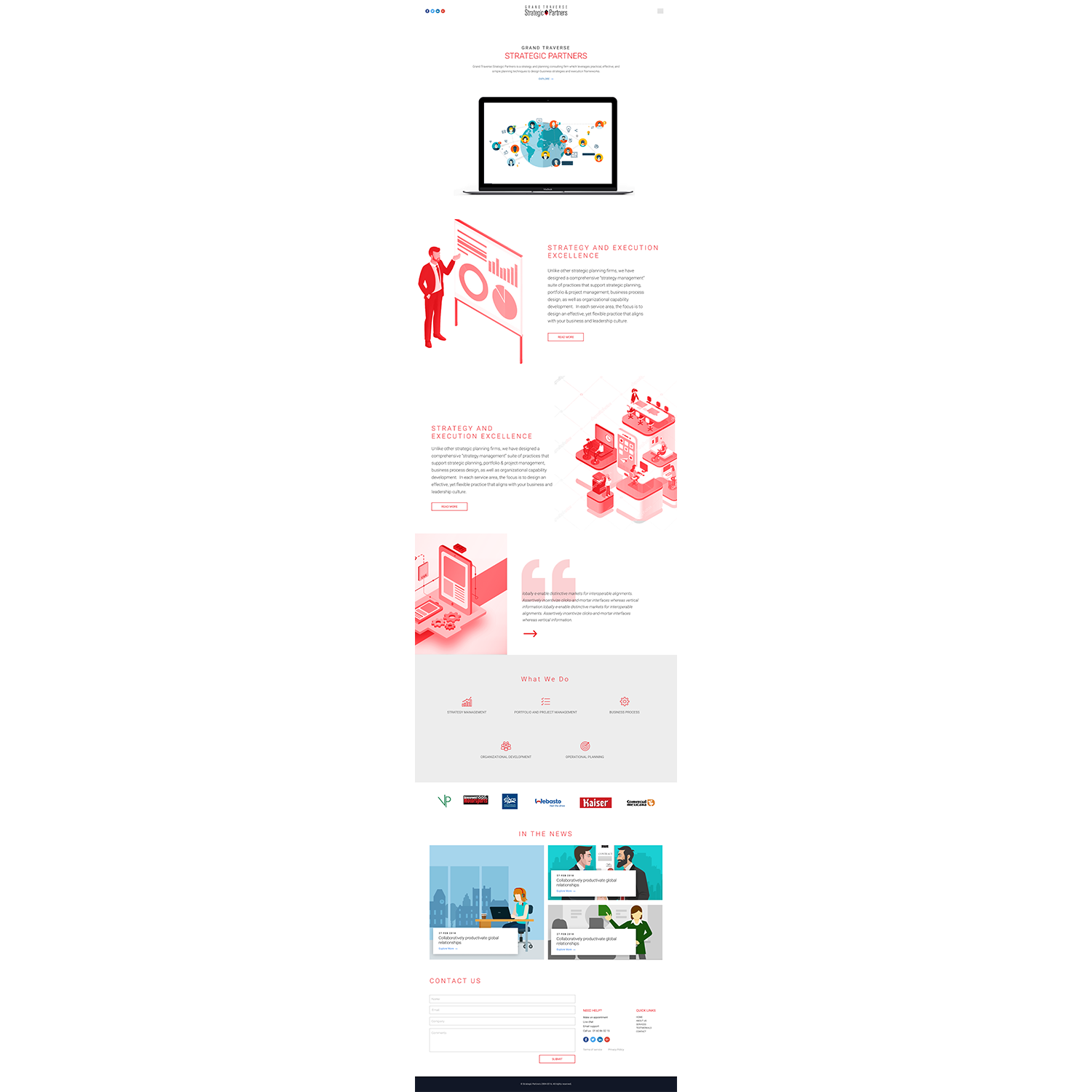 Web Design by Aidem Media for Grand Traverse Strategic Partners | Design #17930248