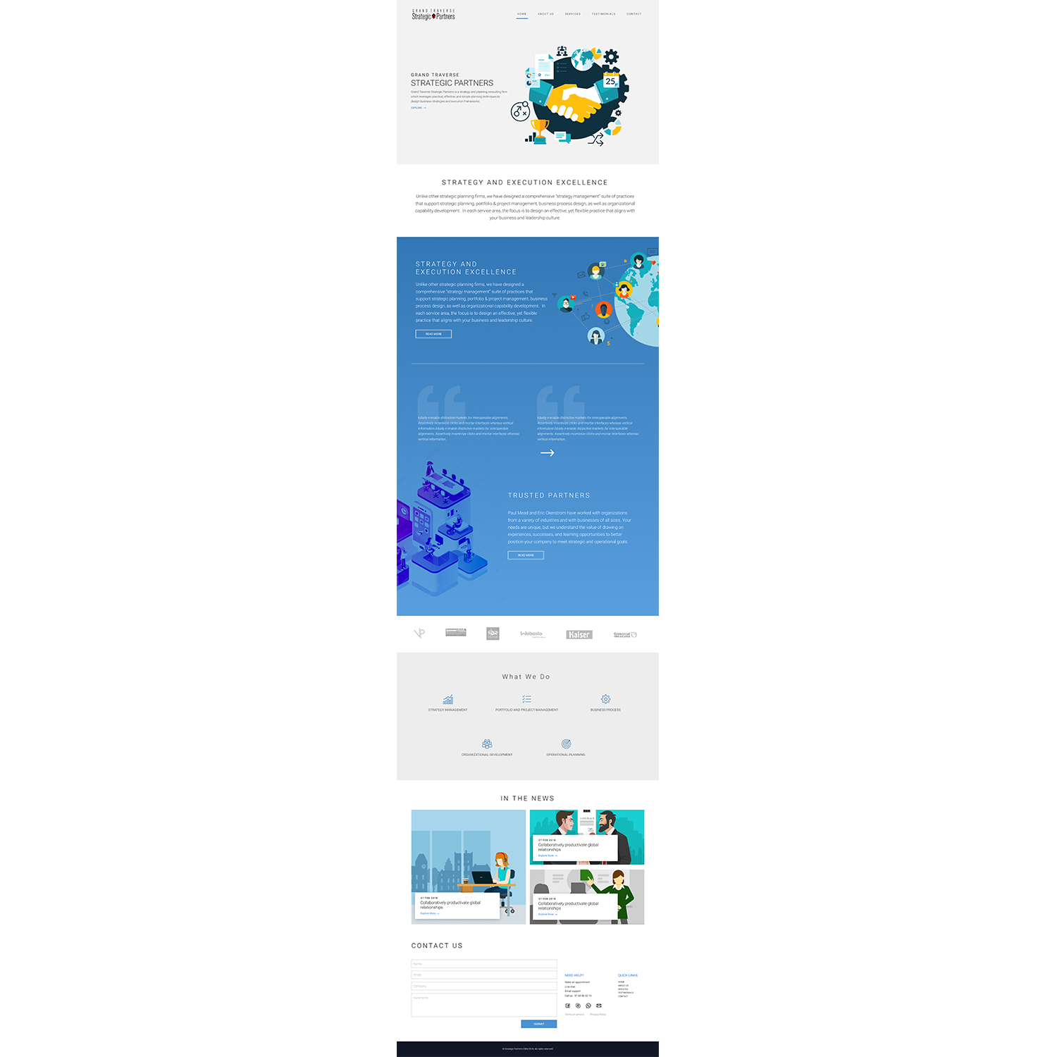 Web Design by Aidem Media for Grand Traverse Strategic Partners | Design #17930249