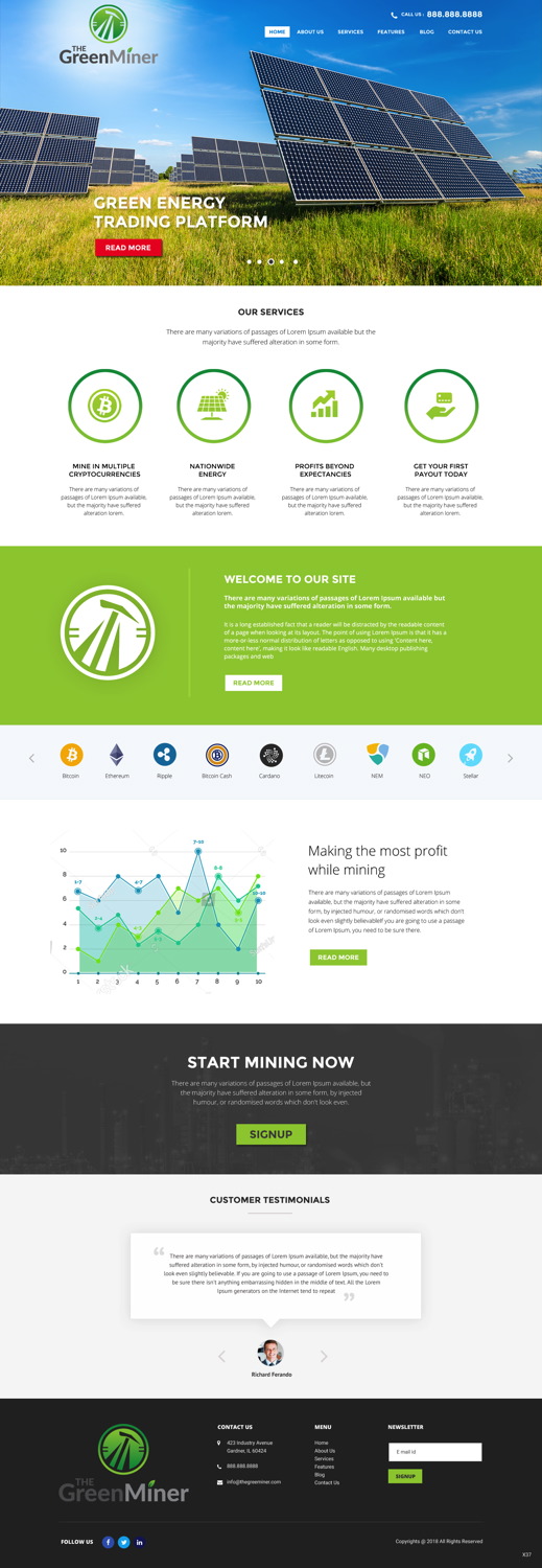 Web-Design von pb für The Green Miner | Design #17927021